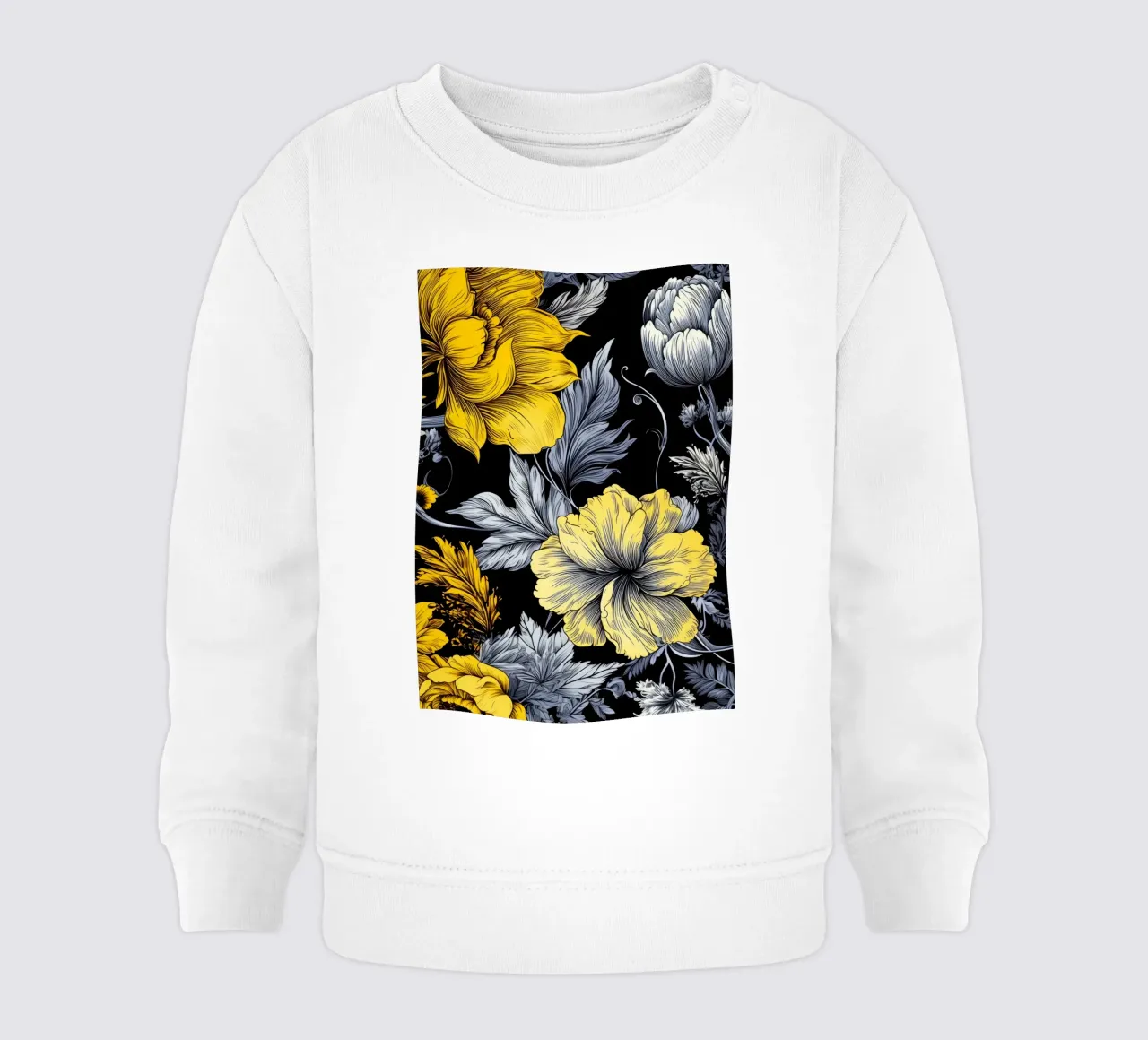 Fiori eleganti felpa neonato da Lionmixart
