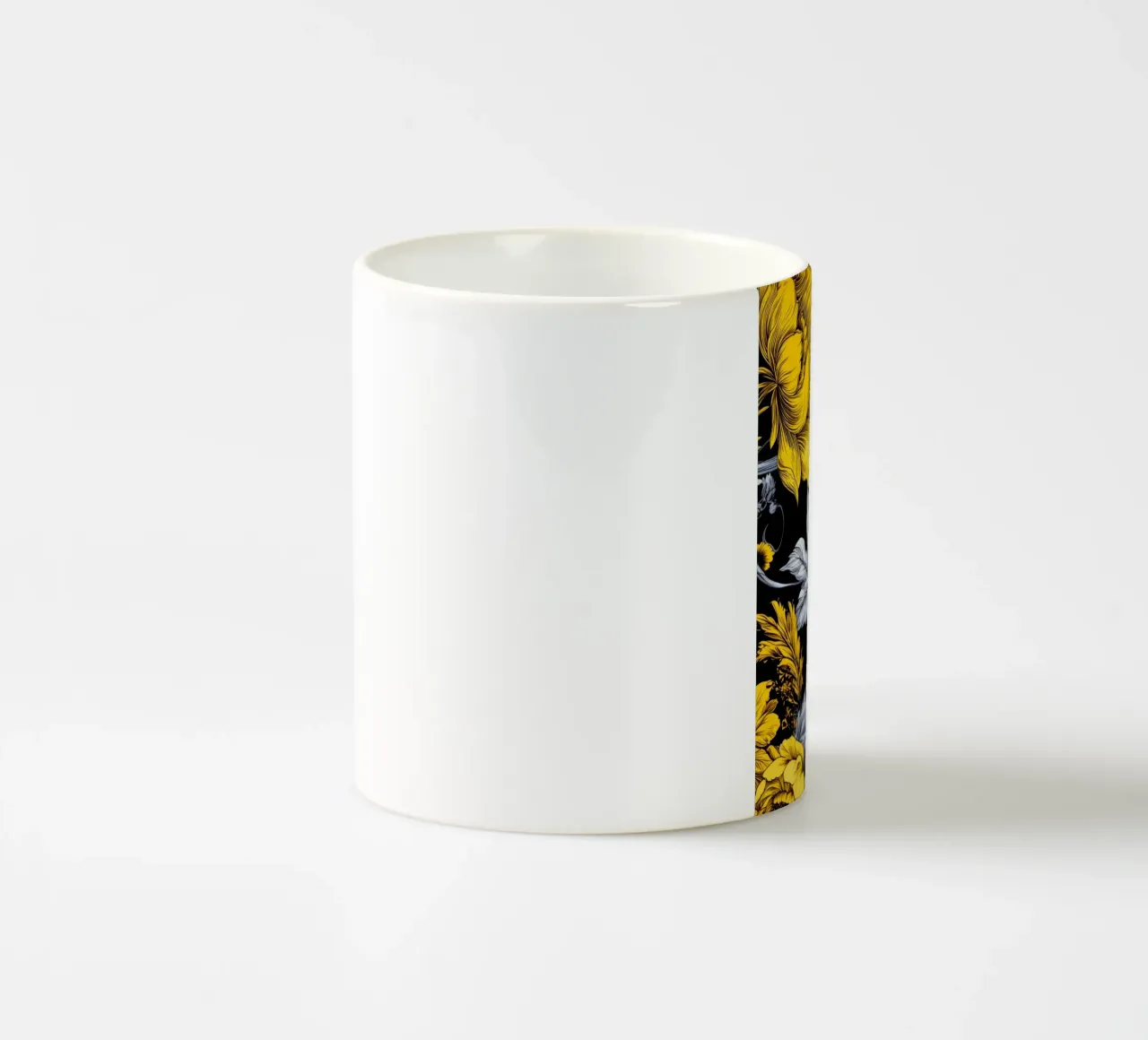 Fiori eleganti tazza in ceramica da Lionmixart