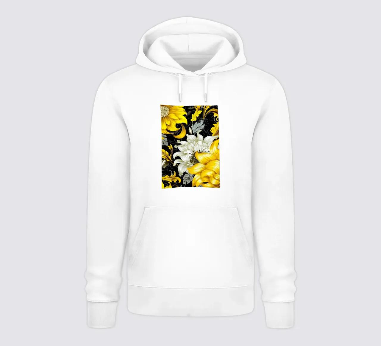 Fiori eleganti felpa con cappuccio da Lionmixart