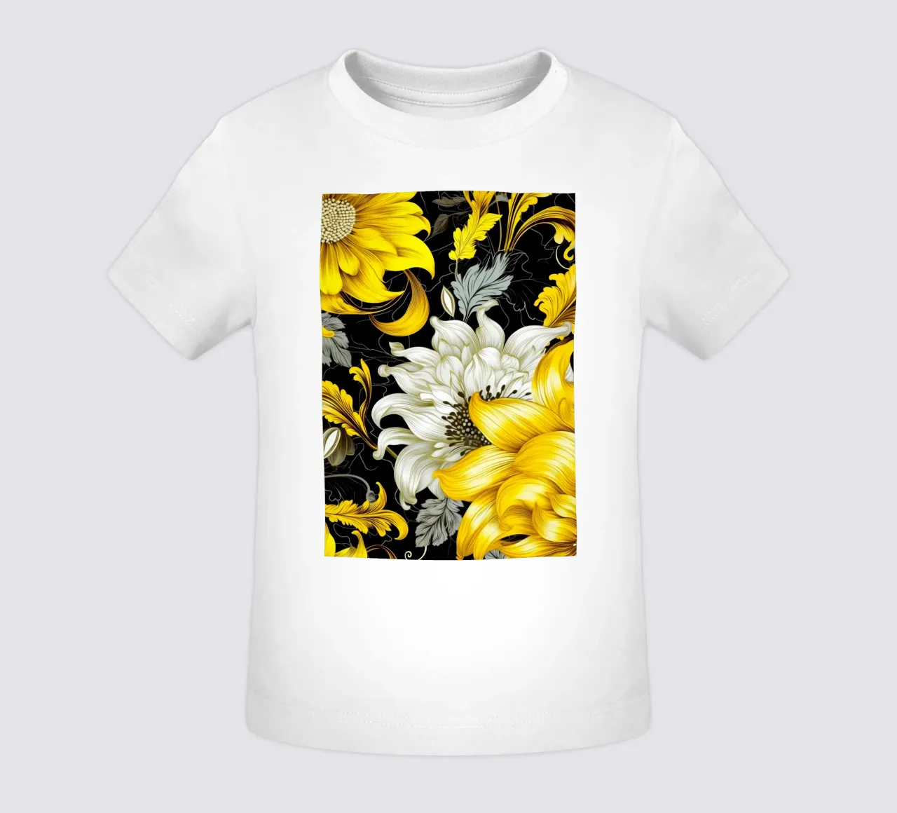 Fiori eleganti maglietta neonato da Lionmixart