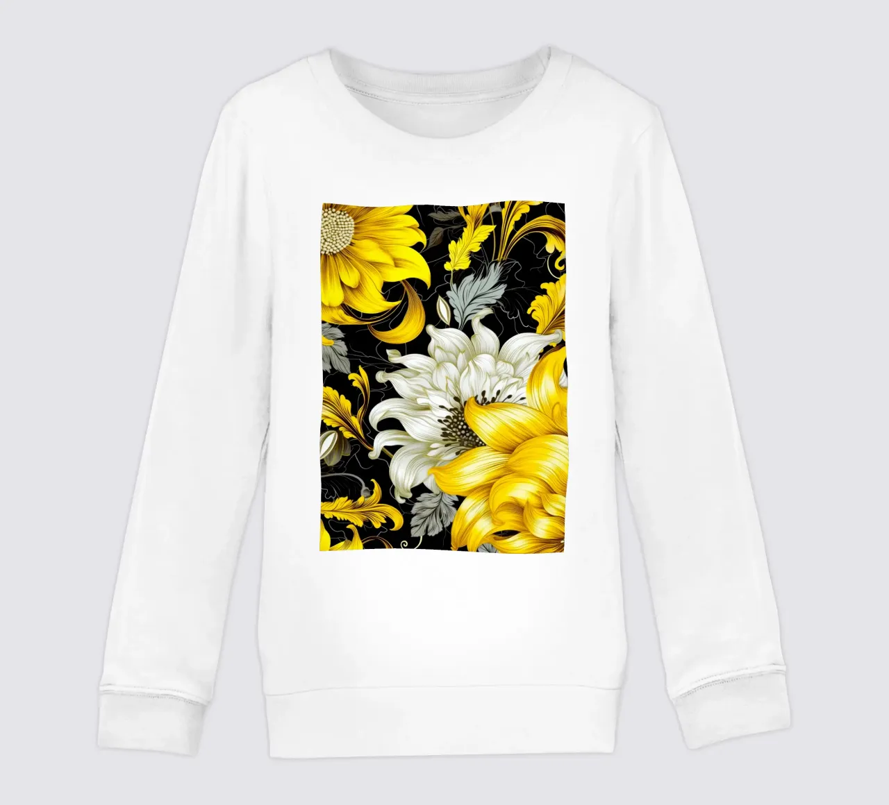 Fiori eleganti felpa bambino da Lionmixart