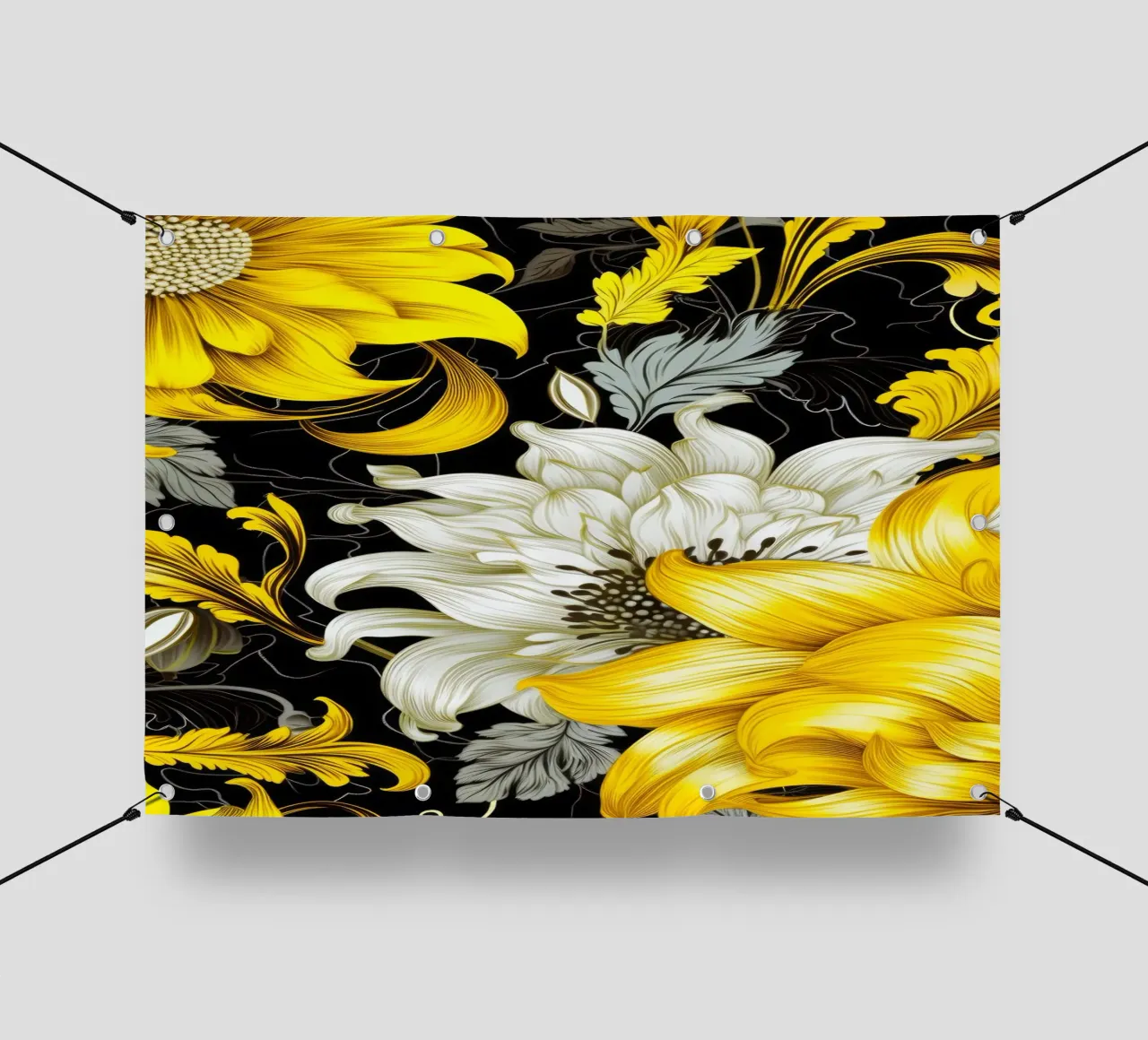 Fiori eleganti telo in pvc da Lionmixart