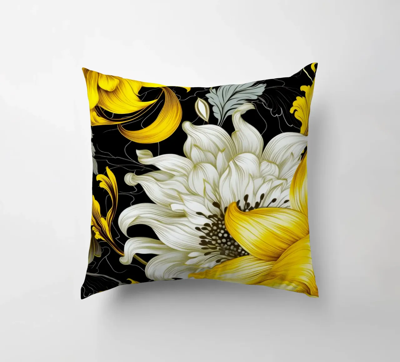 Fiori eleganti cuscino da Lionmixart