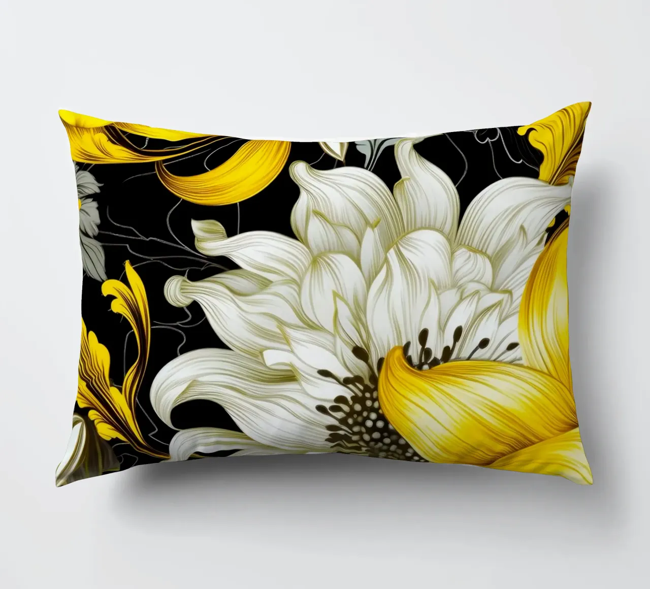 Fiori eleganti cuscino da Lionmixart