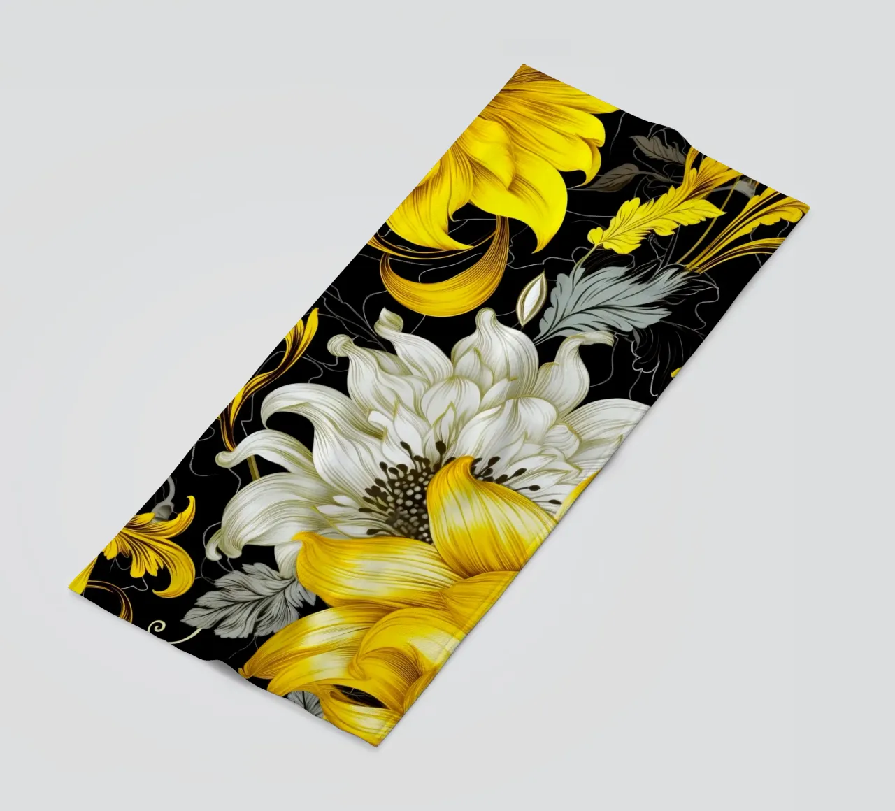 Fiori eleganti telo mare da Lionmixart