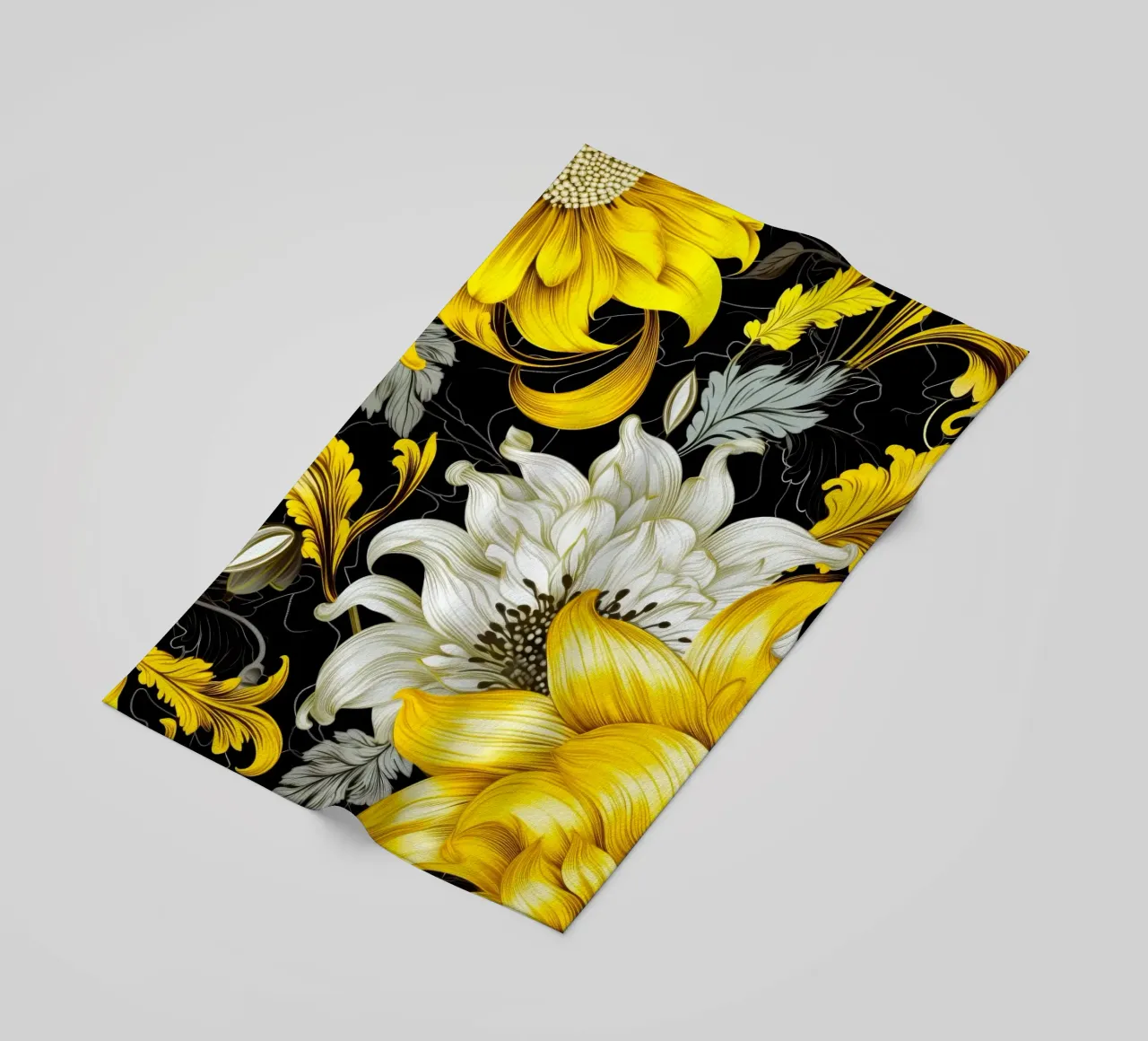 Fiori eleganti telo mare da Lionmixart