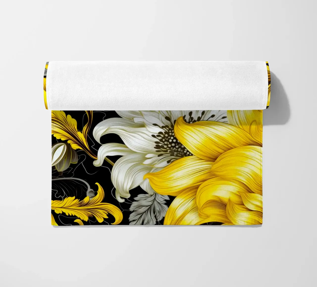 Fiori eleganti telo mare da Lionmixart