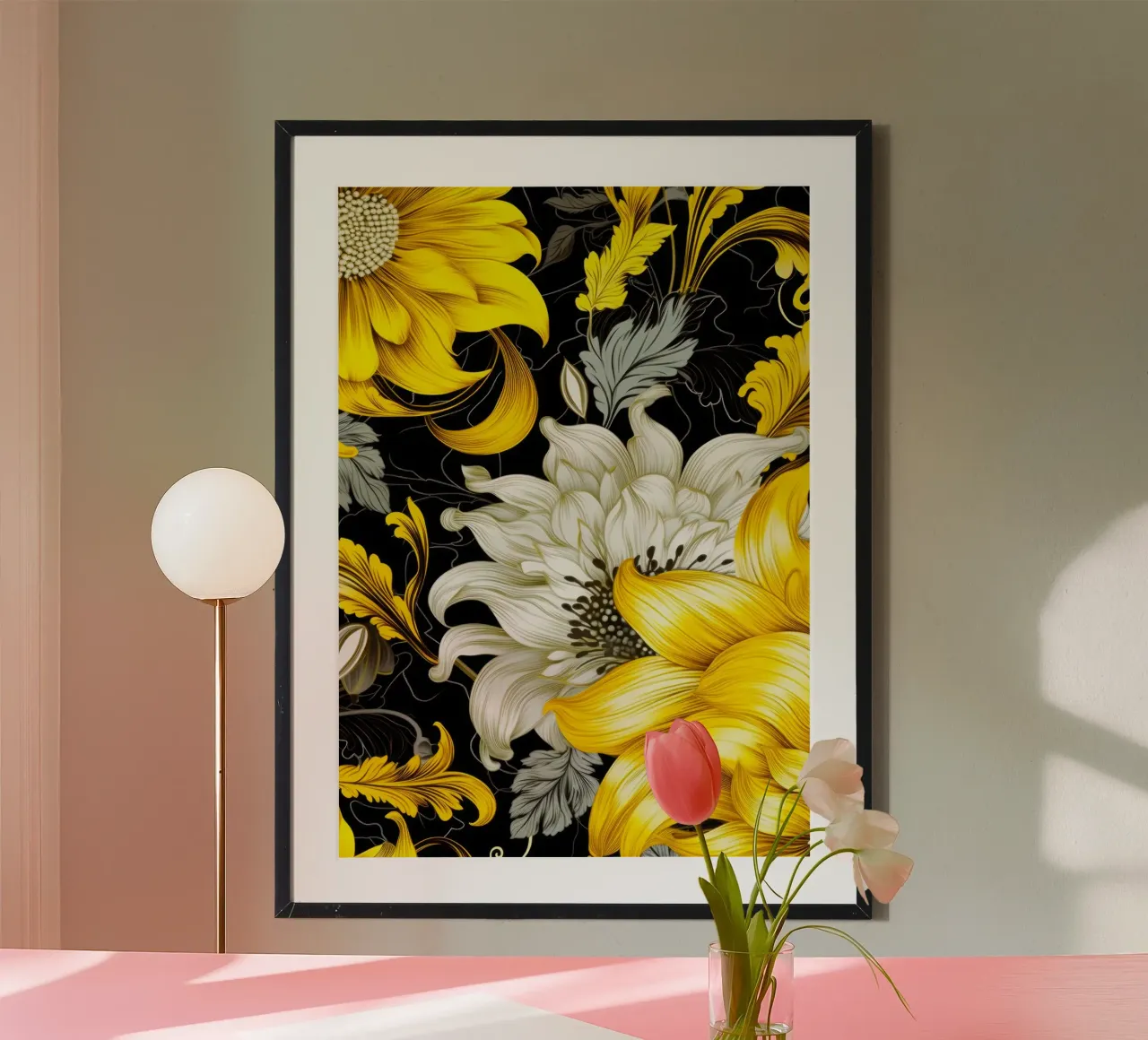 Fiori eleganti poster da Lionmixart