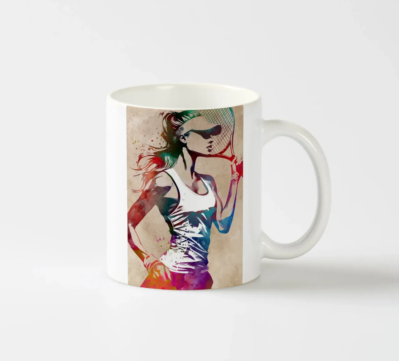 Tennisspieler Sport Kunst Keramik Tasse von SPORT
