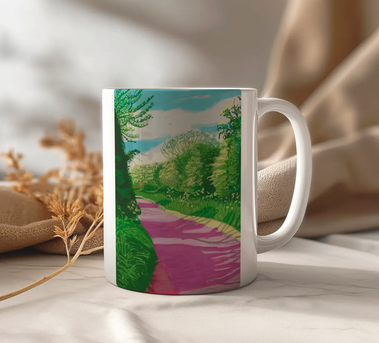 Spring In Woldgate Keramik Tasse von Alana Gallerie
