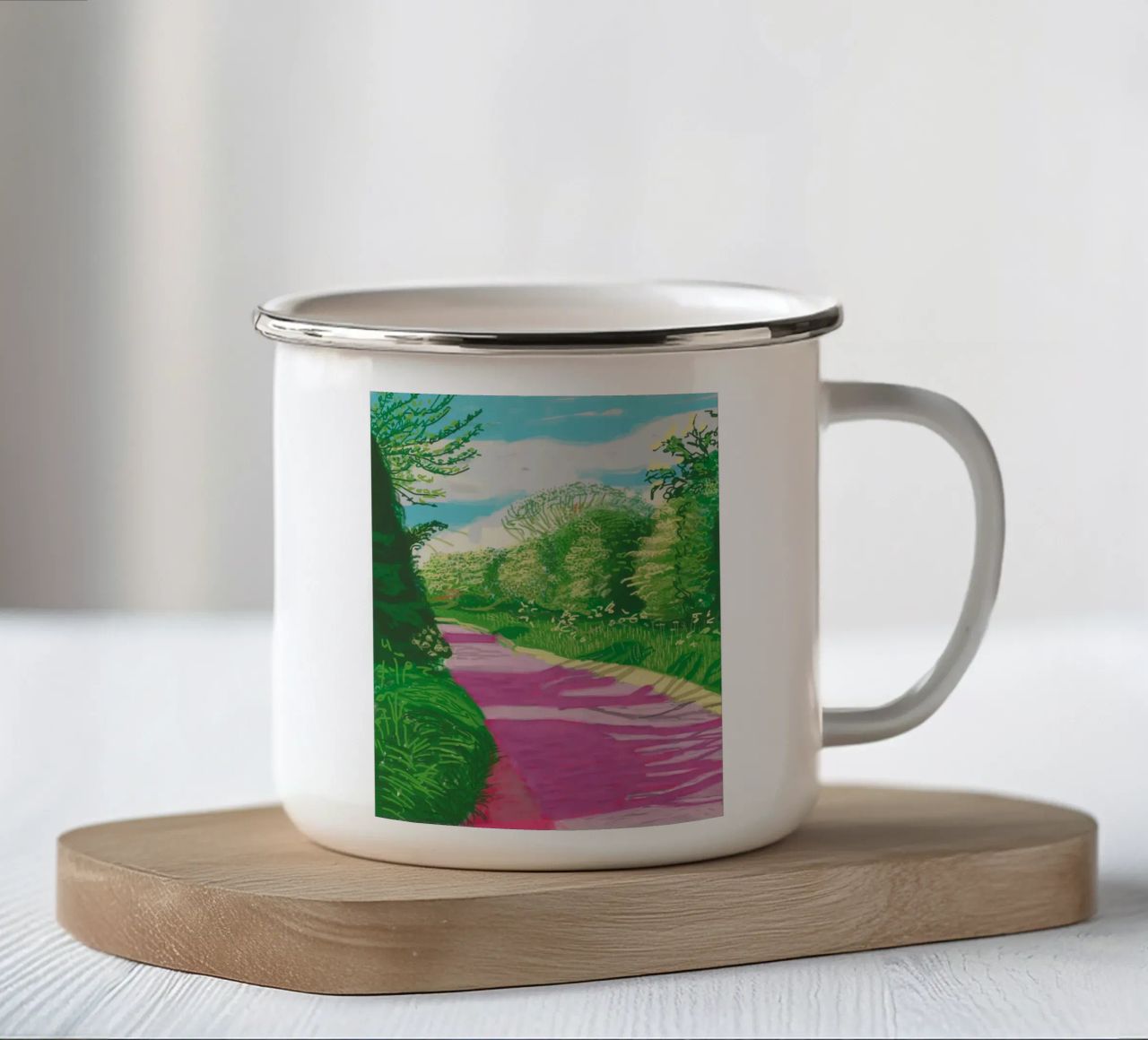Spring In Woldgate tazza in smalto da Alana Gallerie