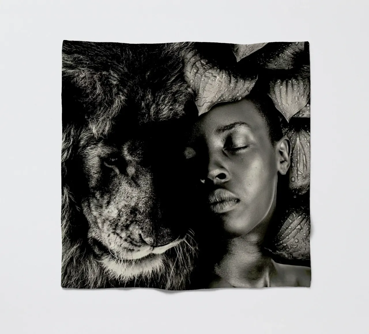 Woman And Lion coperta in pile da Wouter Rikken