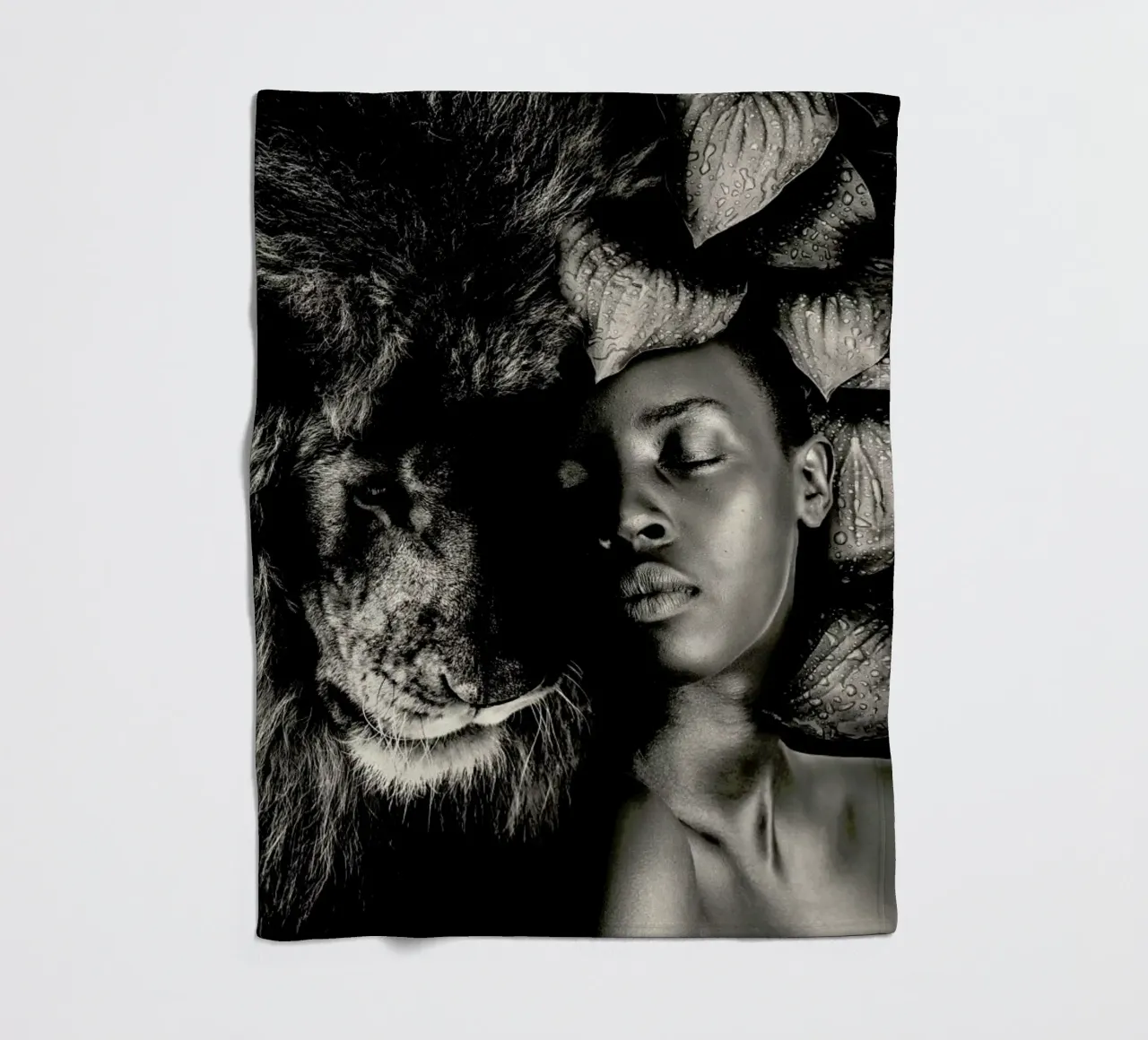 Woman And Lion coperta in pile da Wouter Rikken