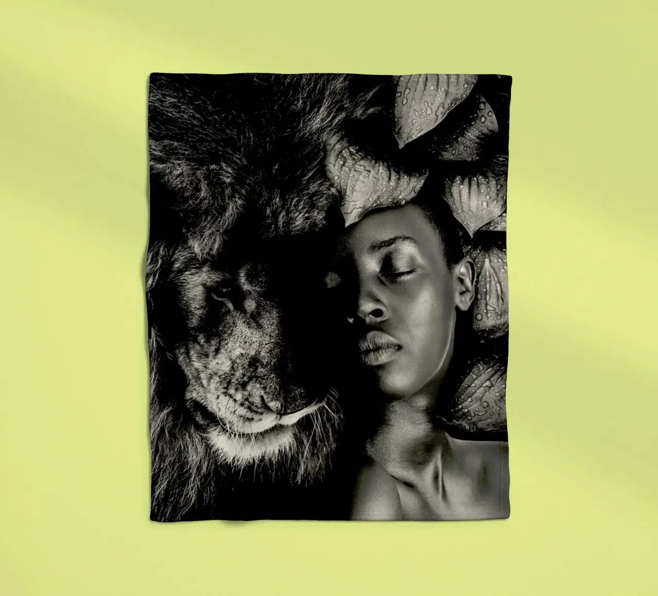 Woman And Lion coperta in pile da Wouter Rikken