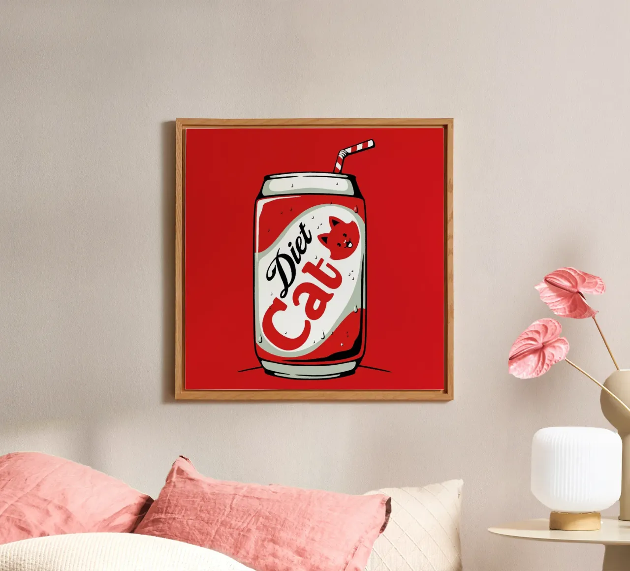 Diet Cat Can Pop Soda alluminio dibond da Tobe Fonseca