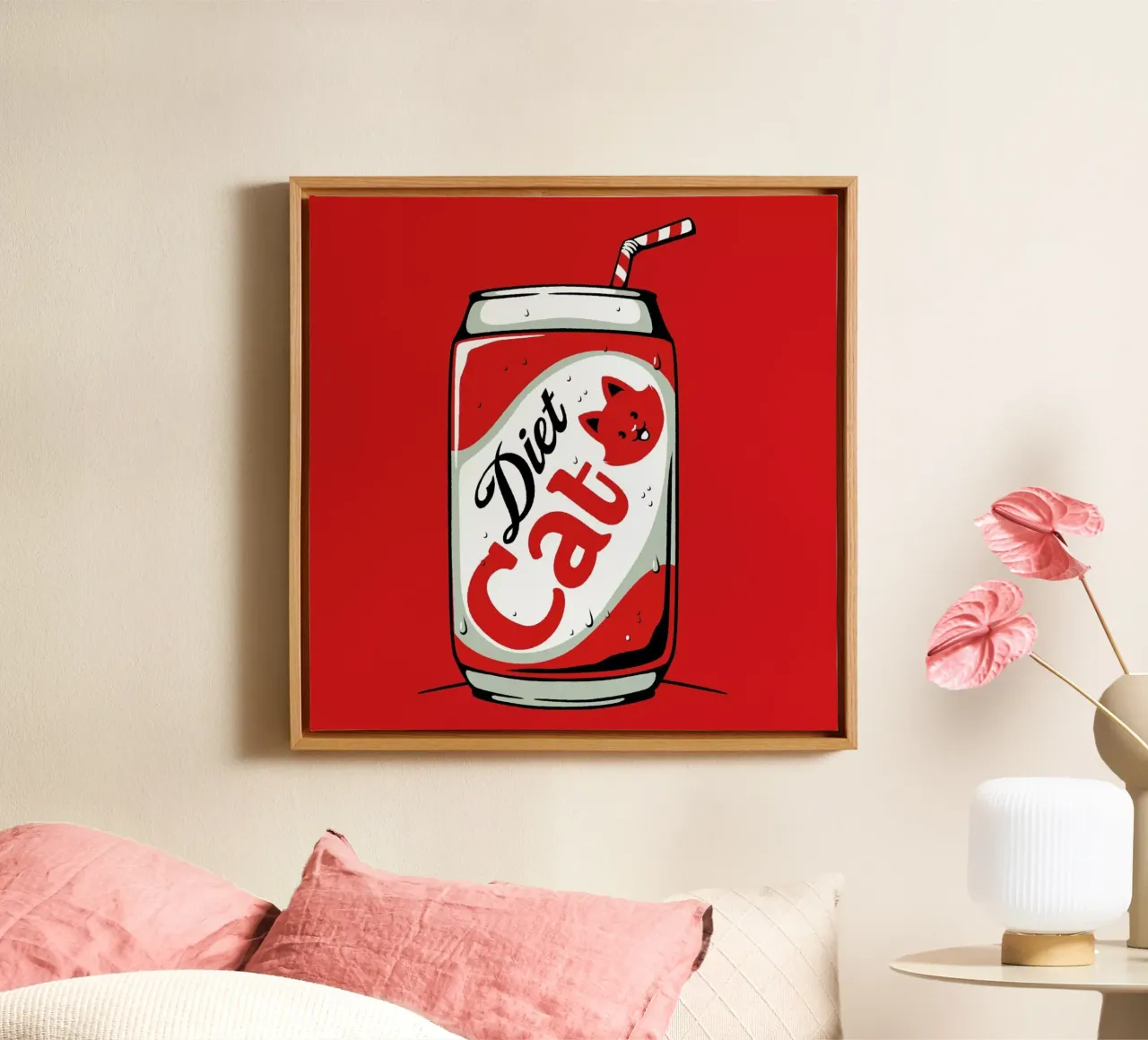 Diet Cat Can Pop Soda canvas by Tobe Fonseca