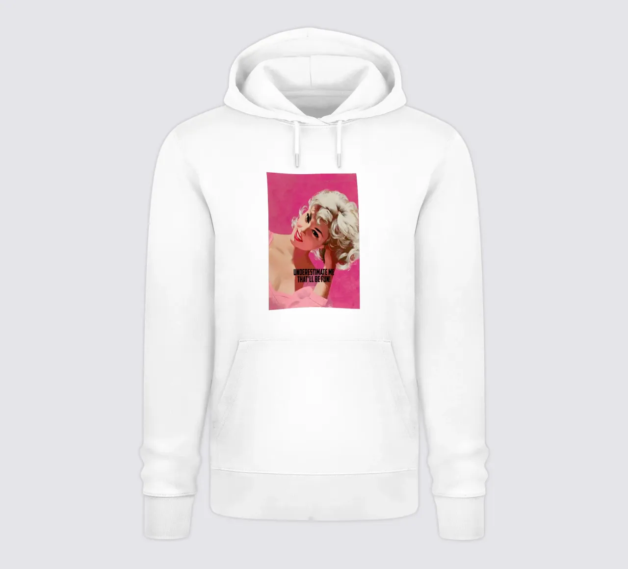 Underestimate Me felpa con cappuccio da Gallery Print and Art Limited