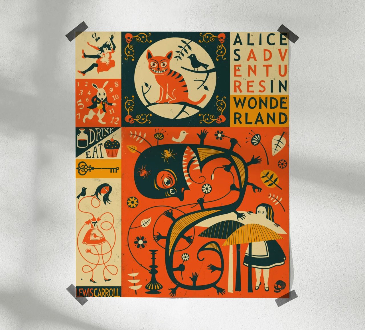 ALICE IN WONDERLAND Poster von Jazzberry Blue