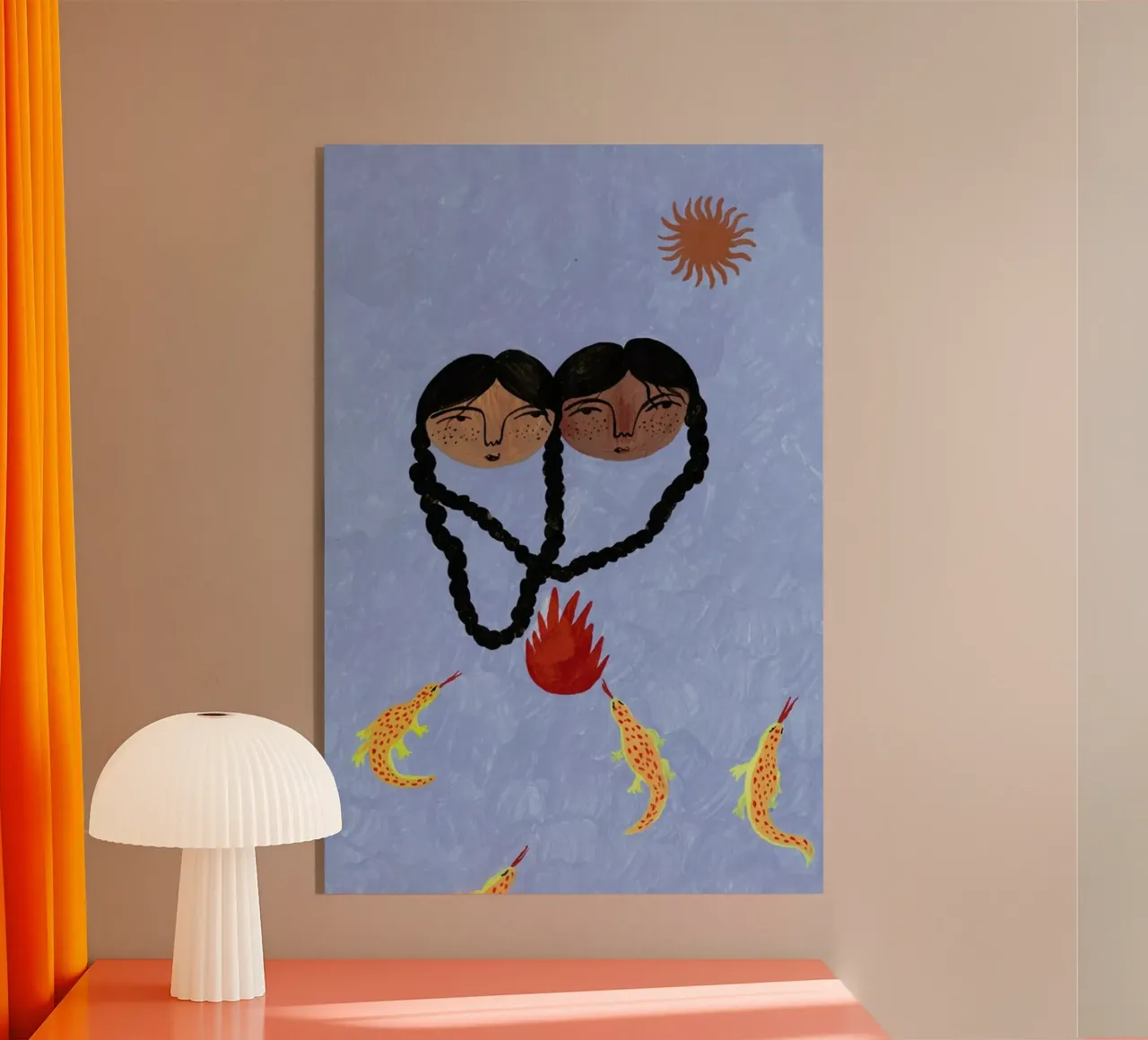 Fire and Sun plexiglass da Nudes and Croissants