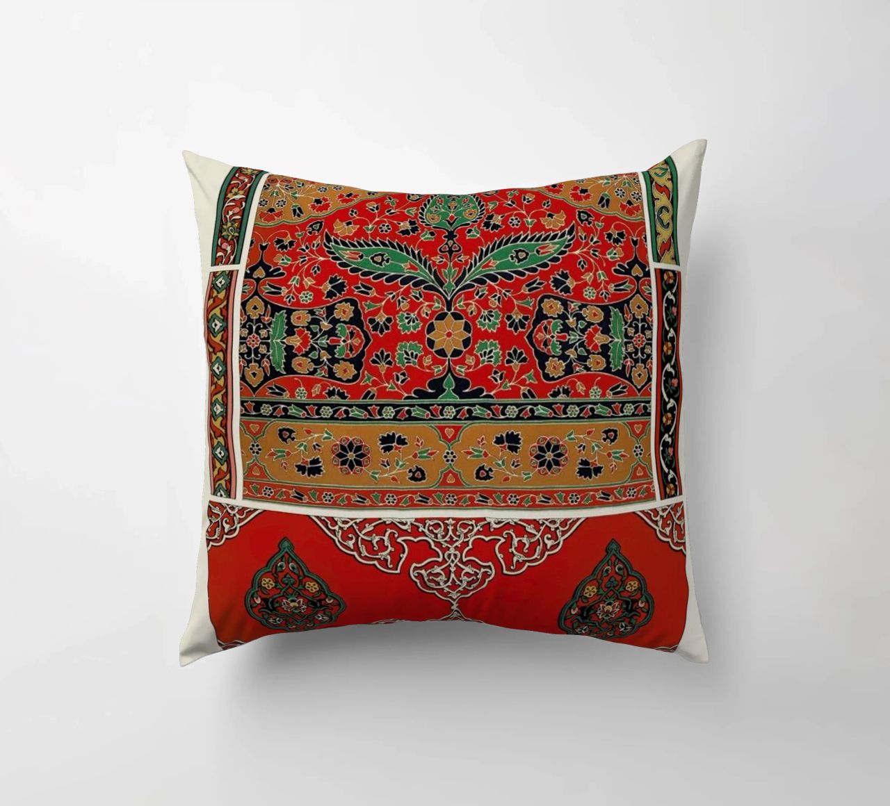 Racinet -  Indo-Persian Ornamental Pattern III coussin de Vintage by JUNIQE
