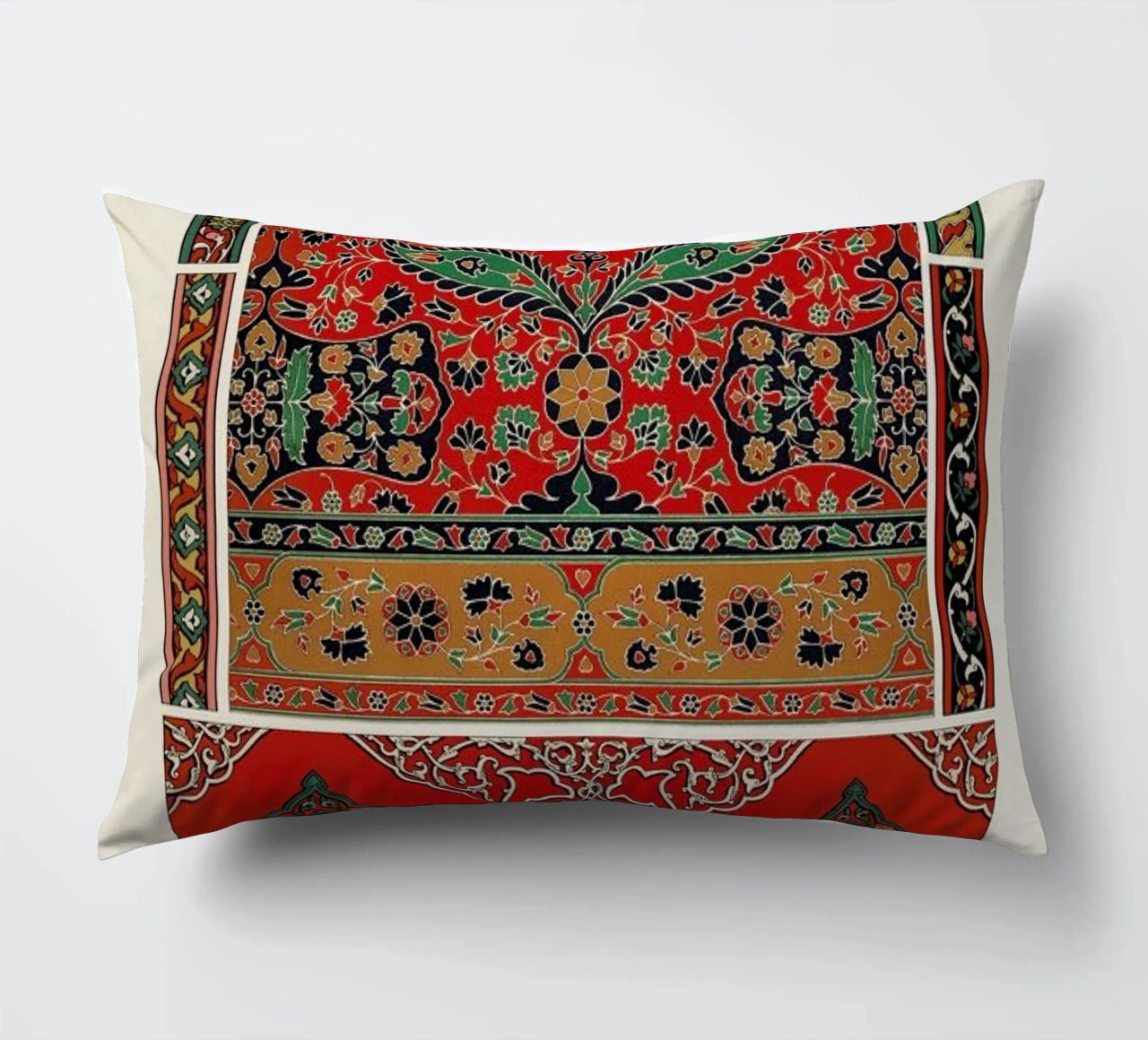 Racinet -  Indo-Persian Ornamental Pattern III coussin de Vintage by JUNIQE