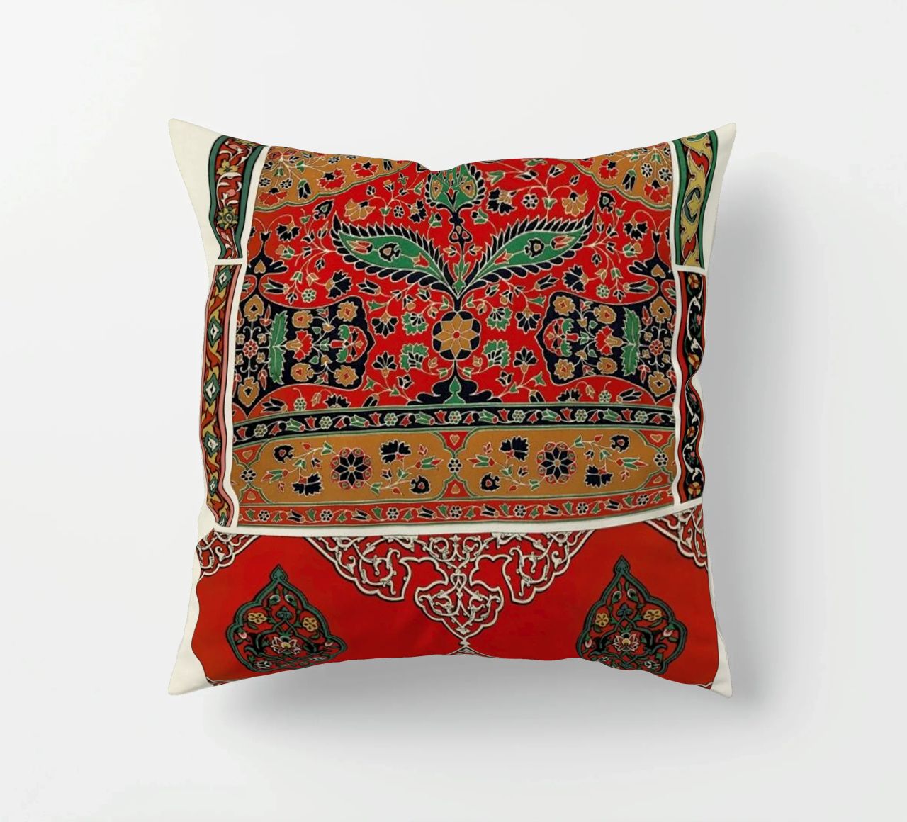 Racinet -  Indo-Persian Ornamental Pattern III coussin de Vintage by JUNIQE