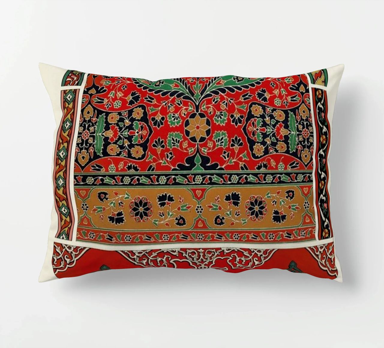 Racinet -  Indo-Persian Ornamental Pattern III coussin de Vintage by JUNIQE