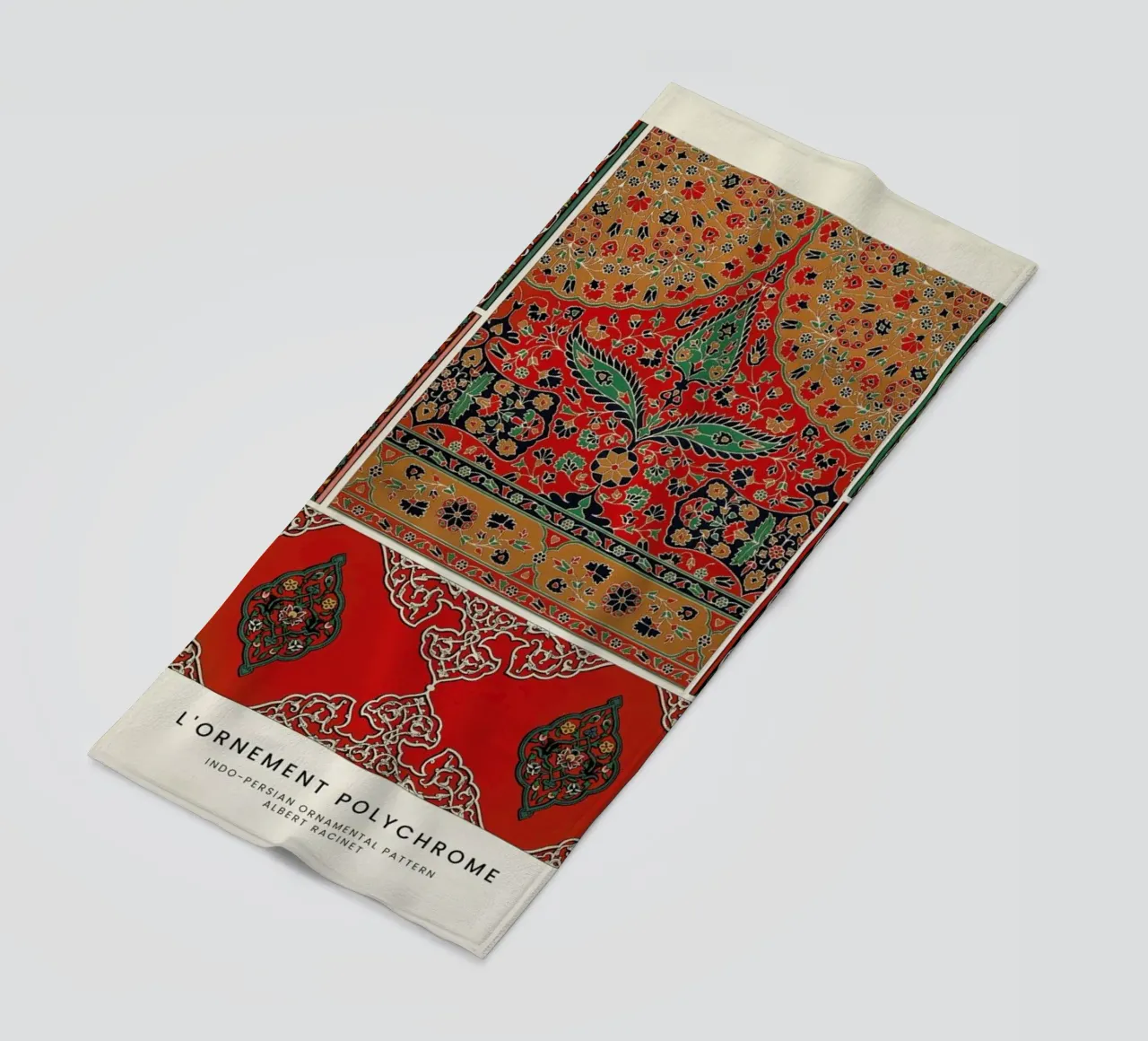 Racinet -  Indo-Persian Ornamental Pattern III telo mare da Vintage by JUNIQE