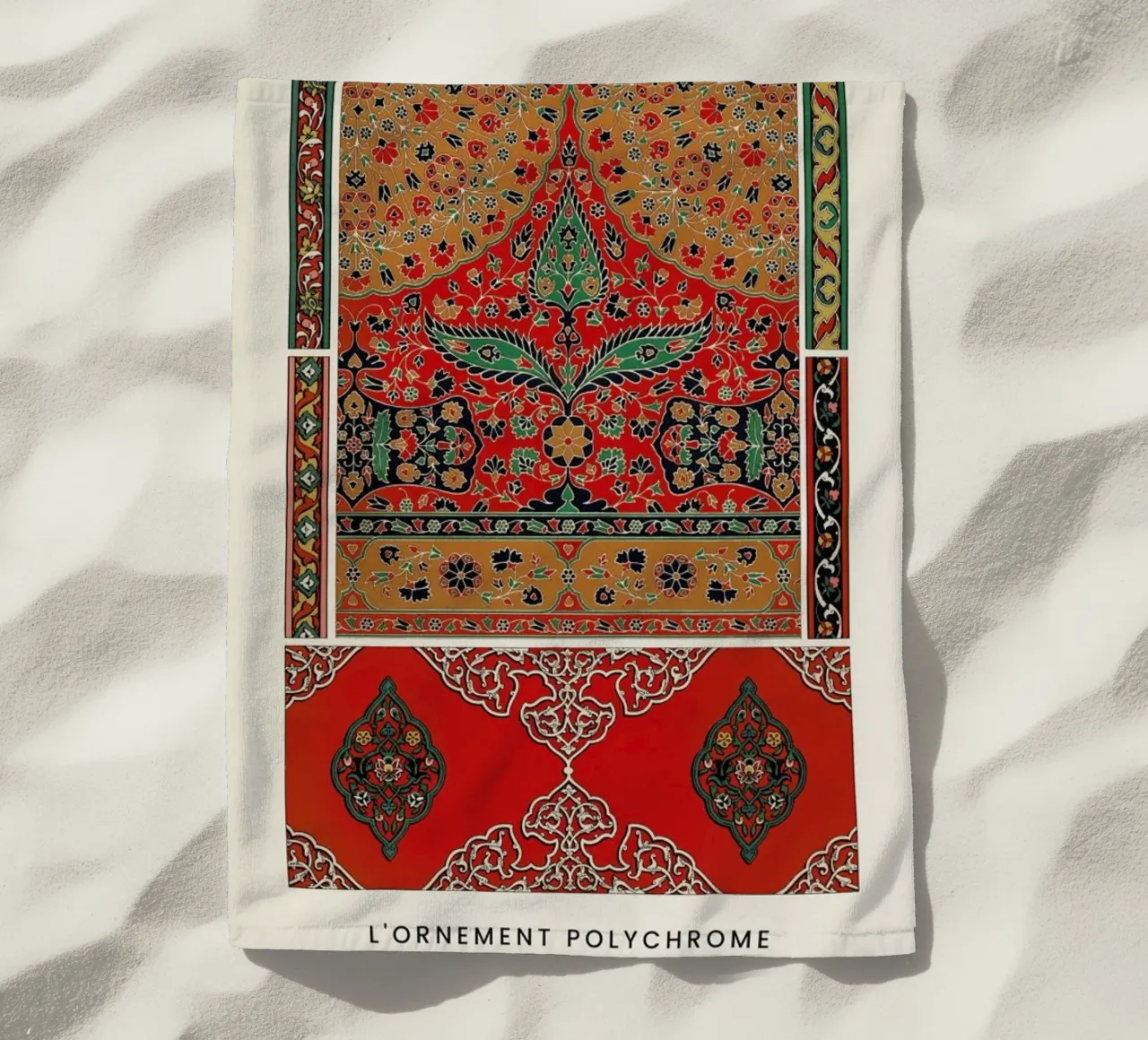 Racinet -  Indo-Persian Ornamental Pattern III telo mare da Vintage by JUNIQE