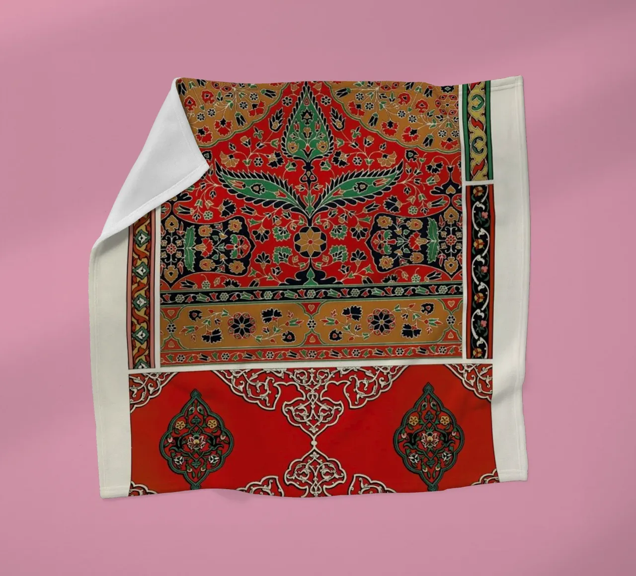 Racinet -  Indo-Persian Ornamental Pattern III fleece blanket by Vintage by JUNIQE