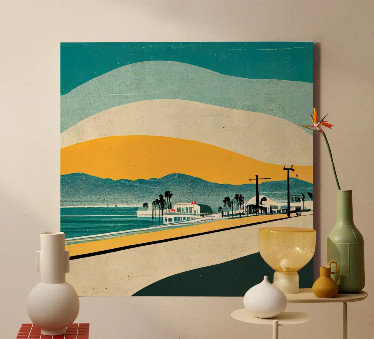 Muurkunst van Imagine canvas met Baklijst van Imagine