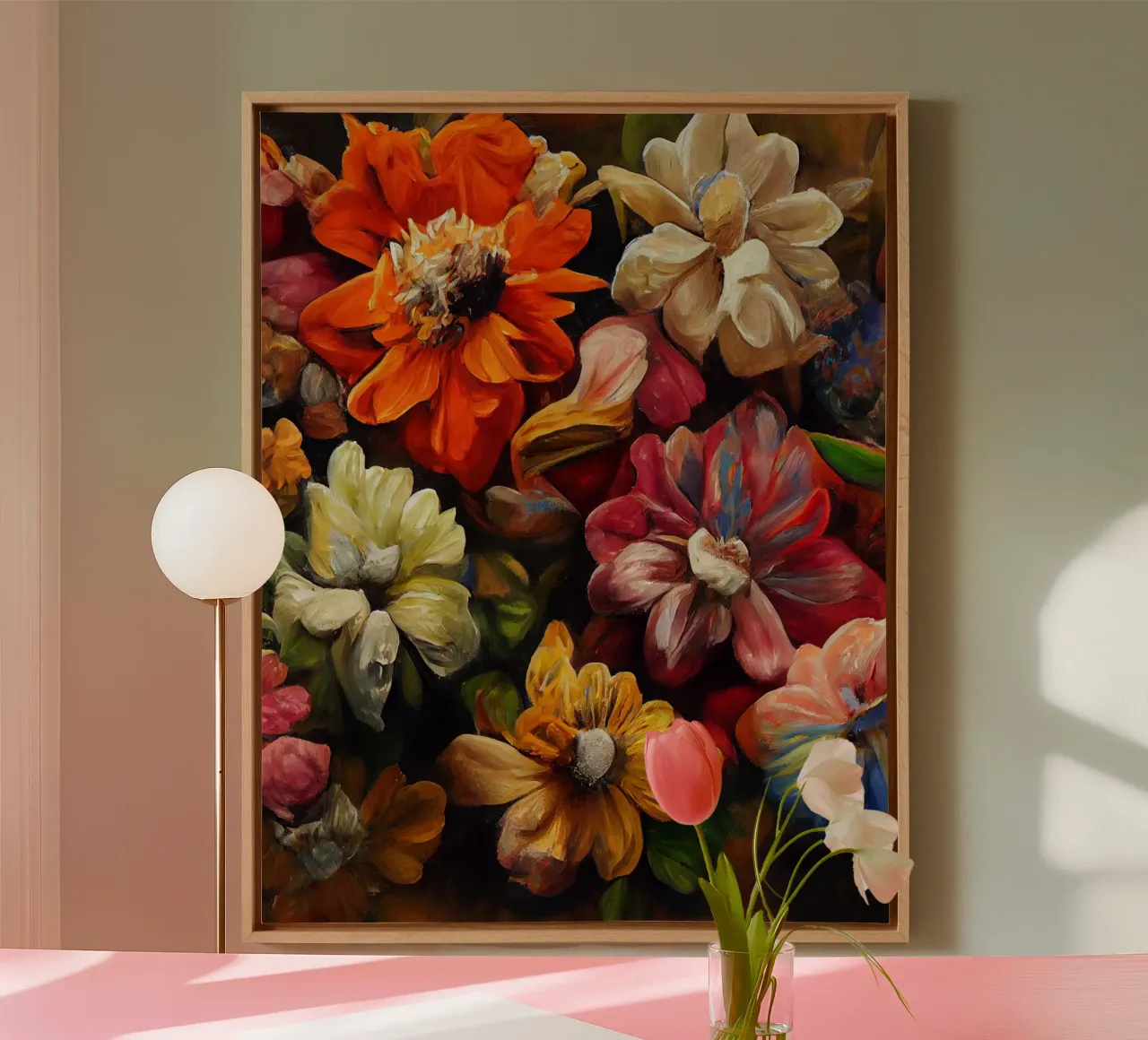 Muurkunst van Imagine canvas met Baklijst van Imagine