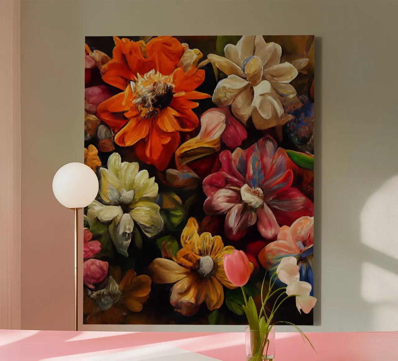 Muurkunst van Imagine canvas met Baklijst van Imagine
