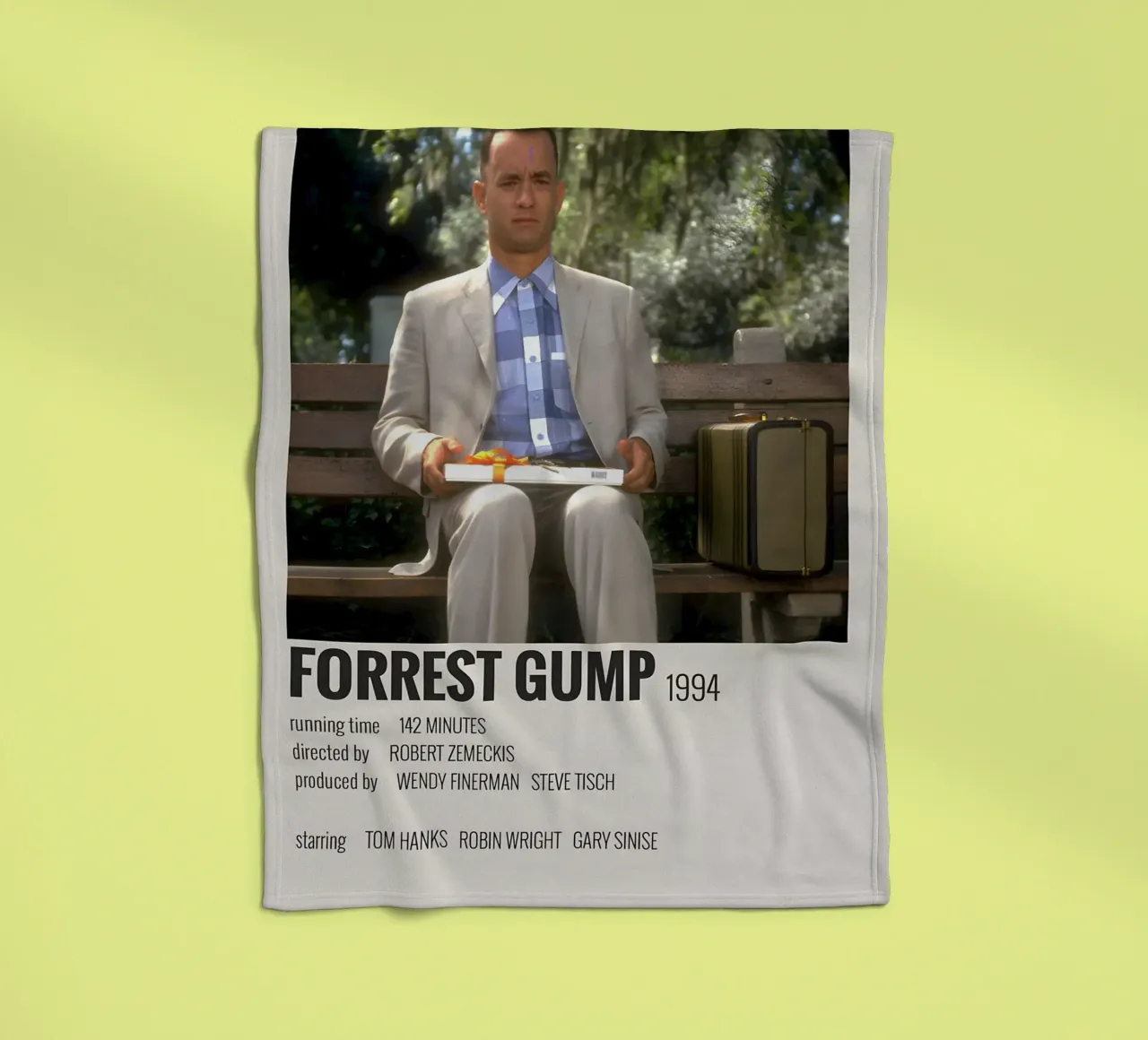 FORREST GUMP 1994 coperta in pile da MVFminimalist