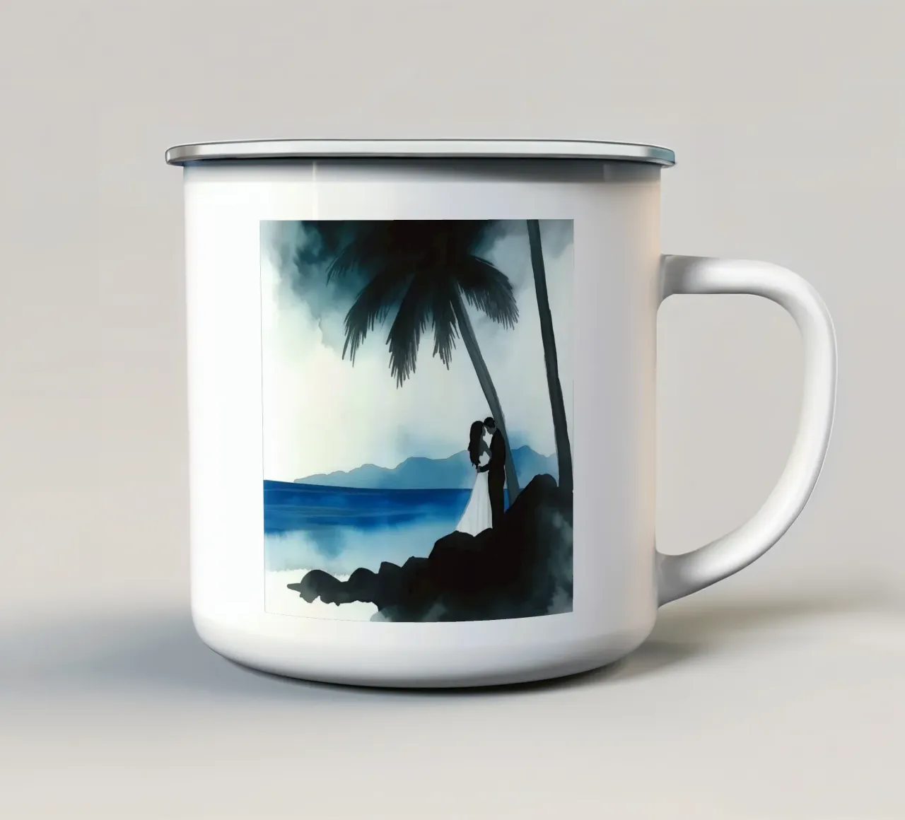 Coppia sposata tazza in smalto da Motivate-Today