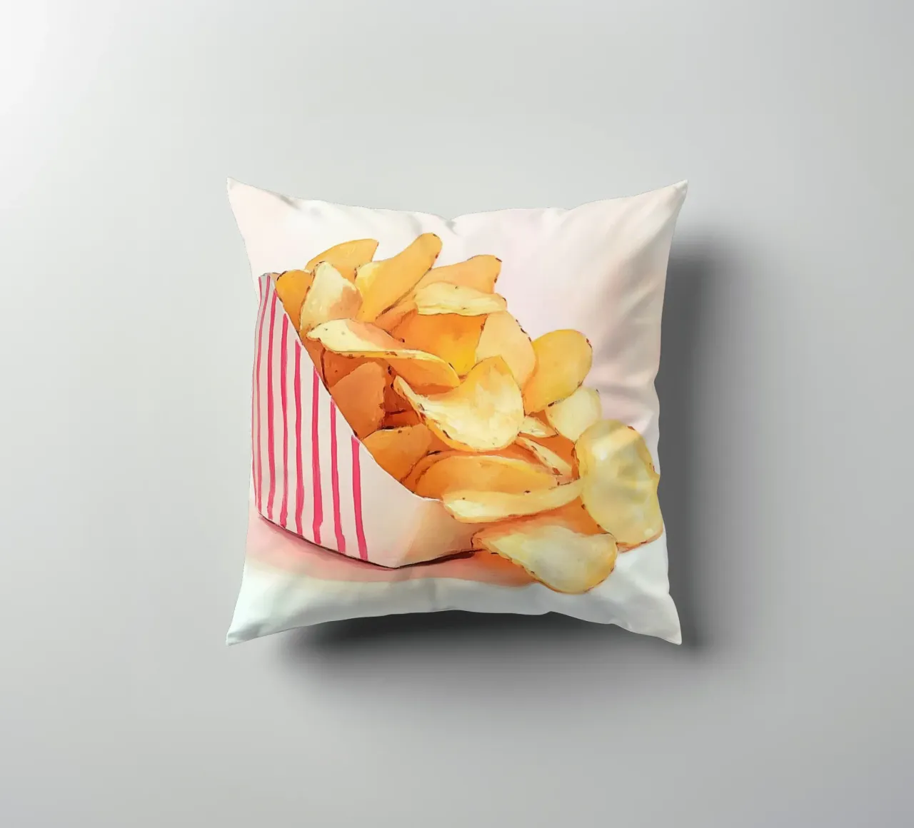 Patatine Retro Knusper cuscino da Carinaprint