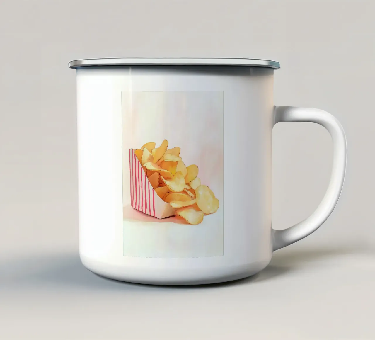 Patatine Retro Knusper tazza in smalto da Carinaprint