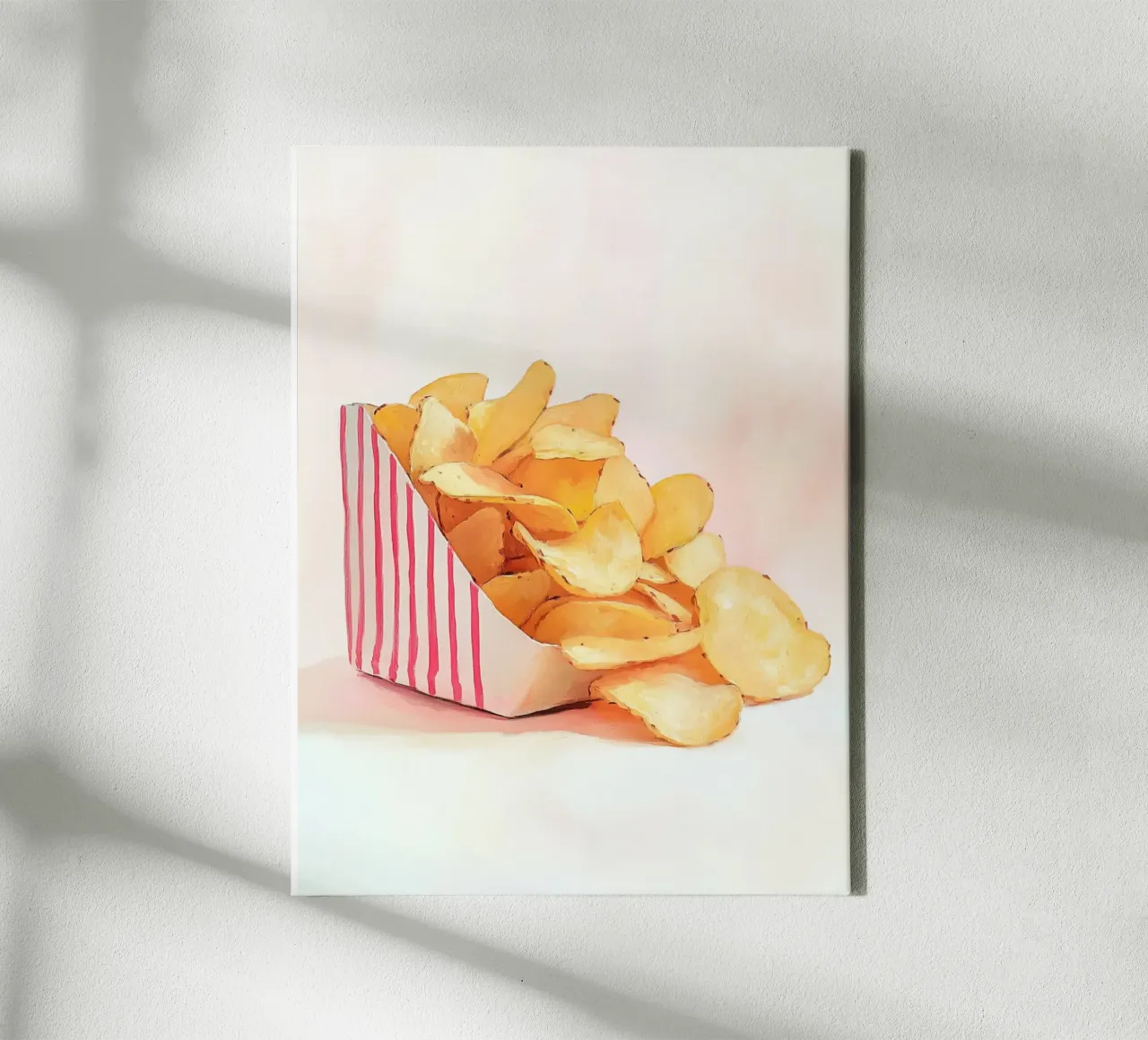 Retro Knusper Chips canvas by Carinaprint