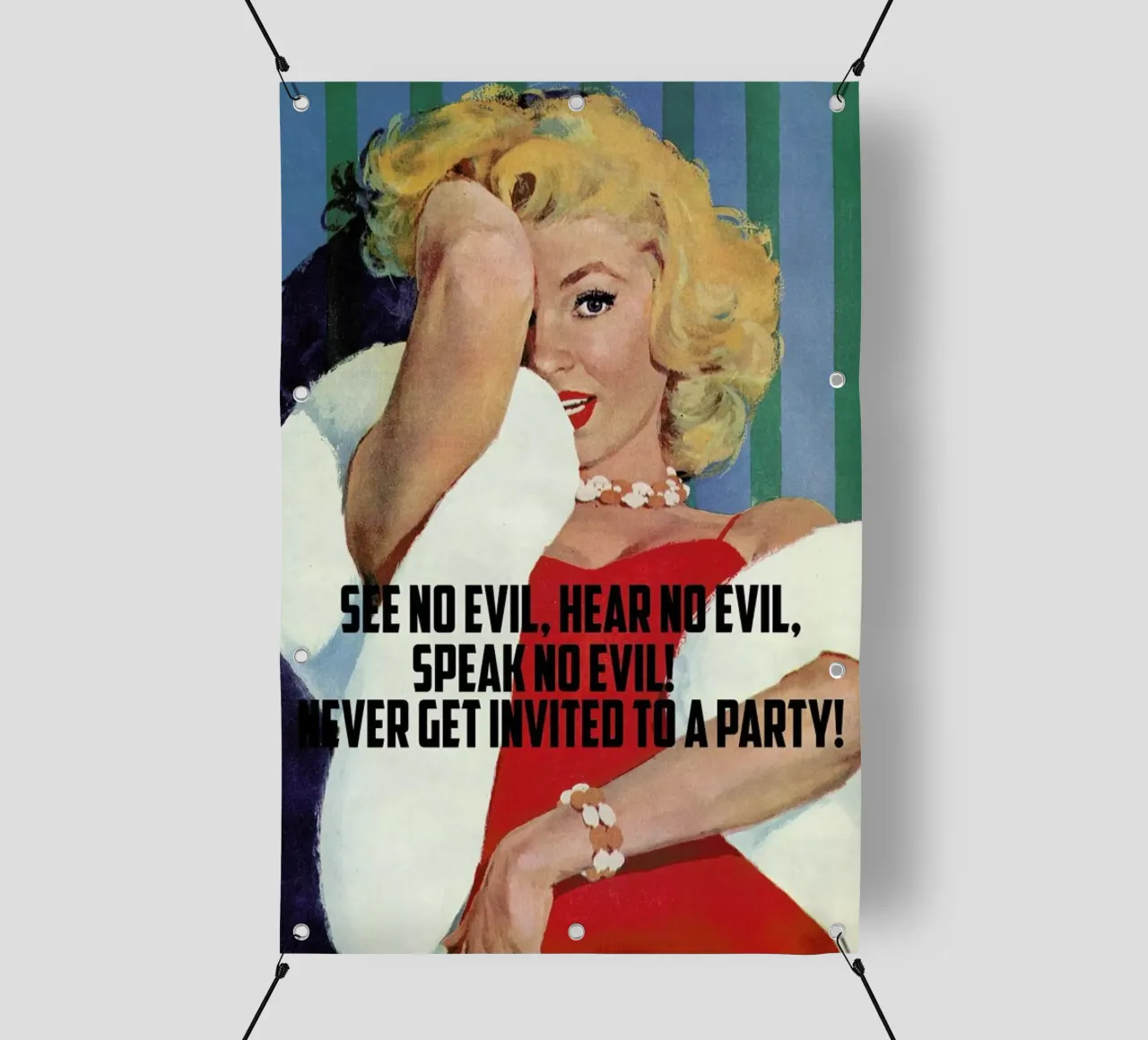 See No Evil, Hear No Evil telo in pvc da Gallery Print and Art Limited