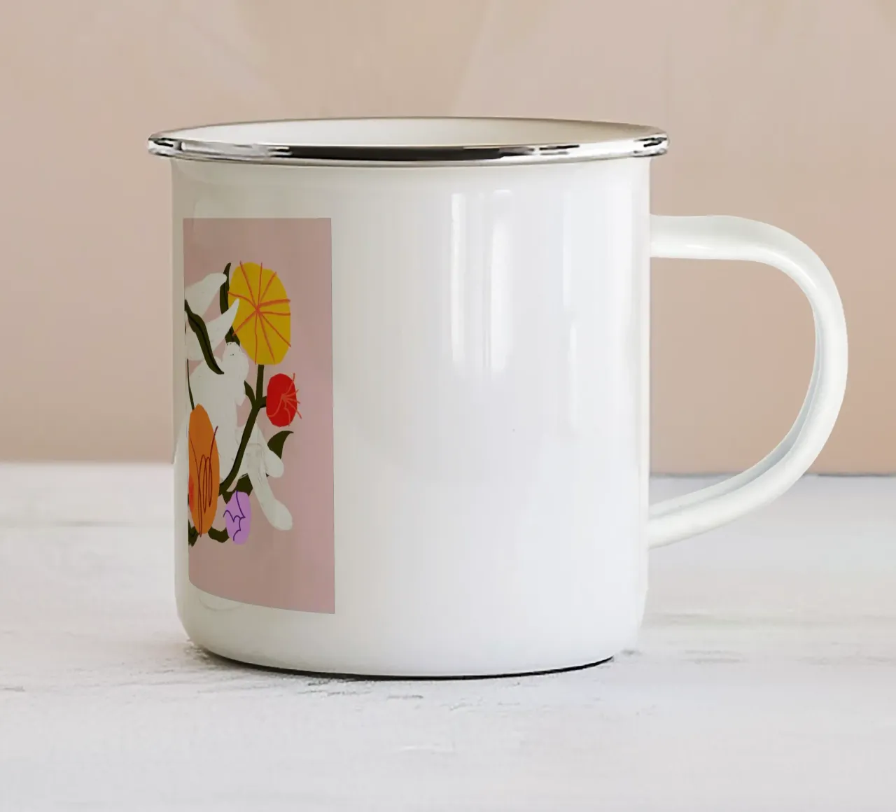 Blooming Bunny II tazza in smalto da Pure