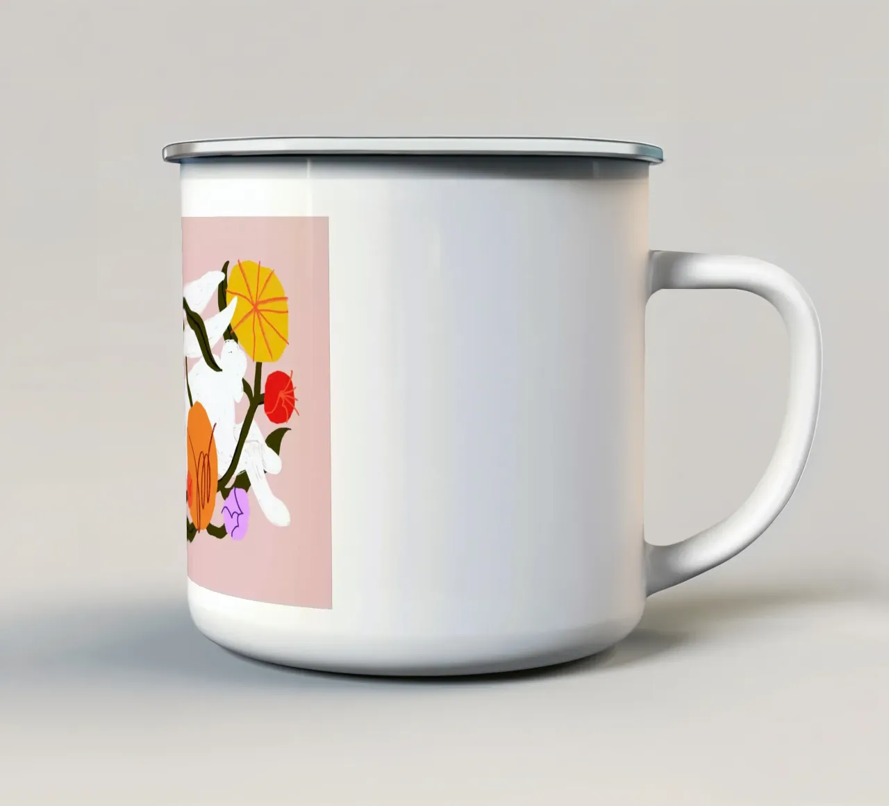 Blooming Bunny II tazza in smalto da Pure