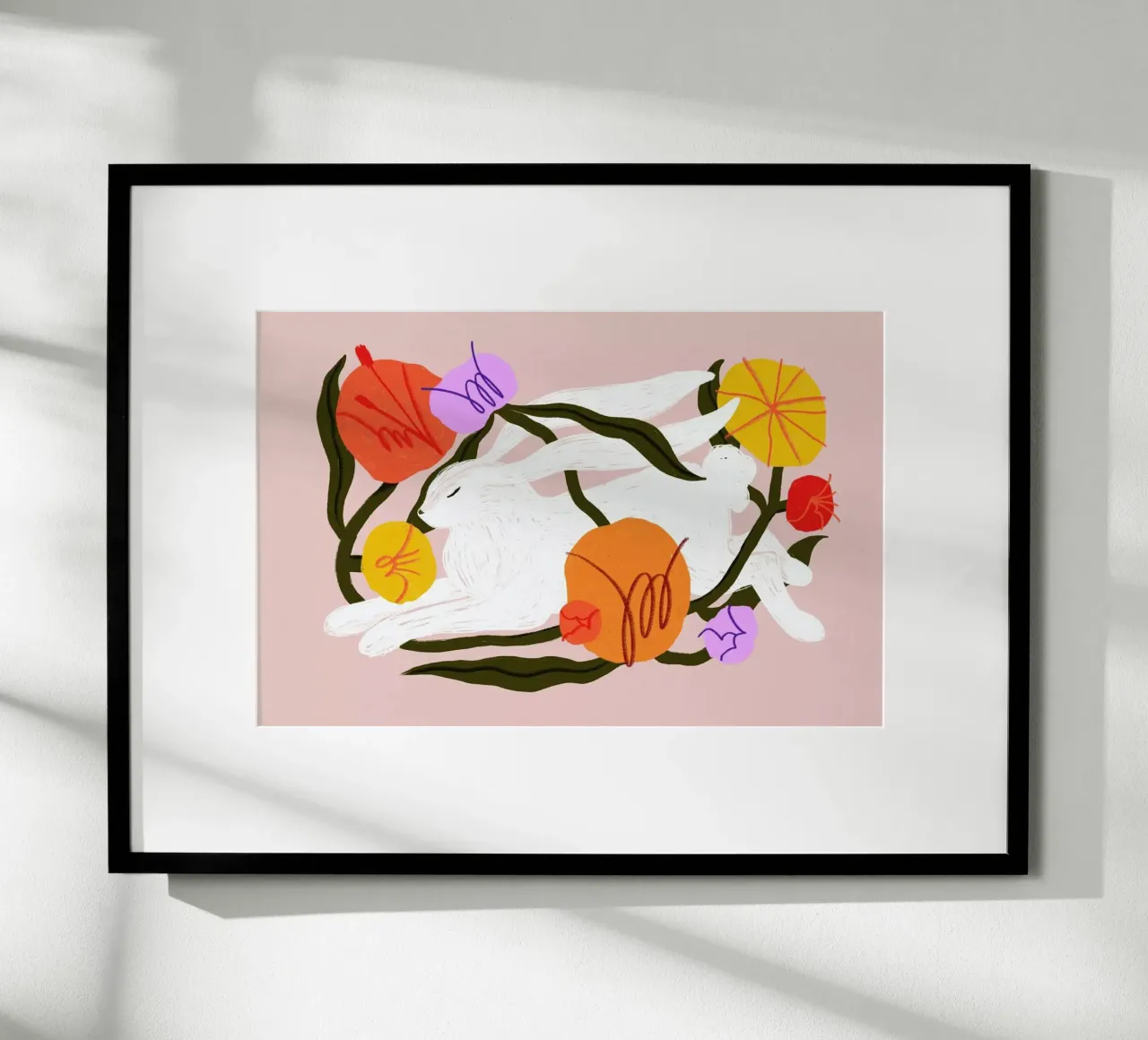 Blooming Bunny II poster con telaio in alluminio da Pure
