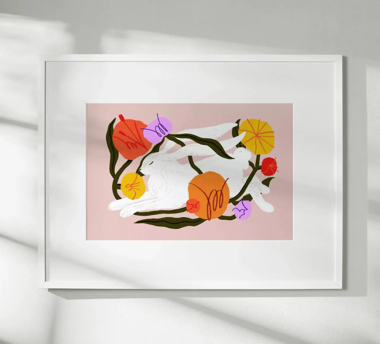 Blooming Bunny II poster con telaio in alluminio da Pure