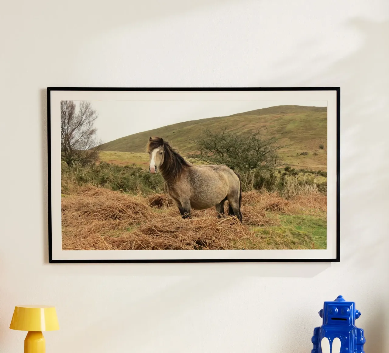 cavallo marrone equino poster con telaio in alluminio da Horsire
