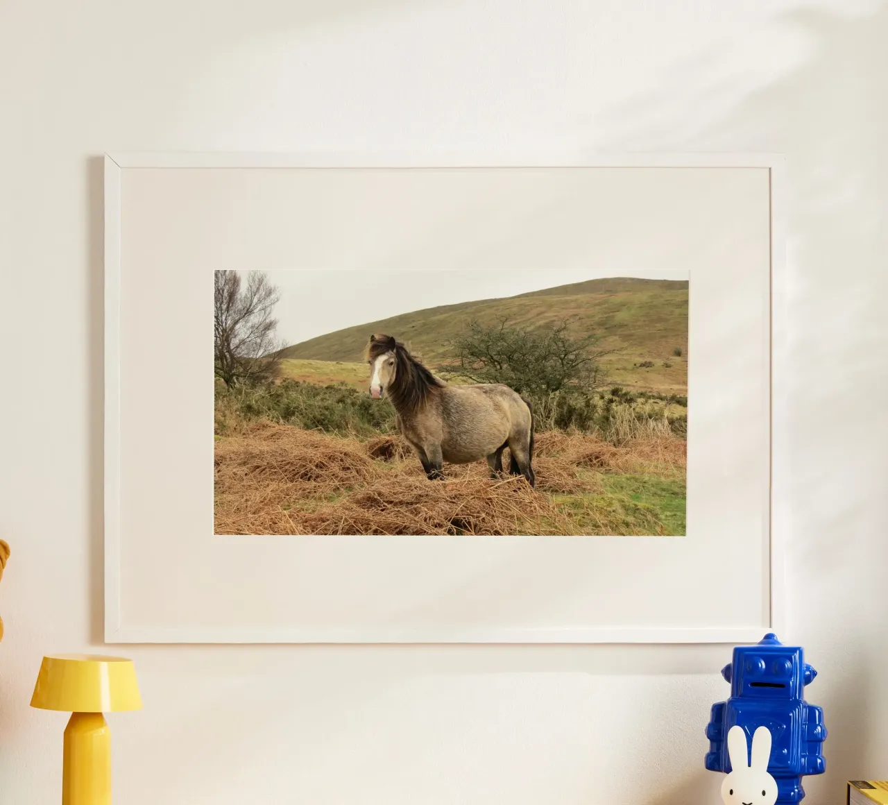 cavallo marrone equino poster con telaio in alluminio da Horsire