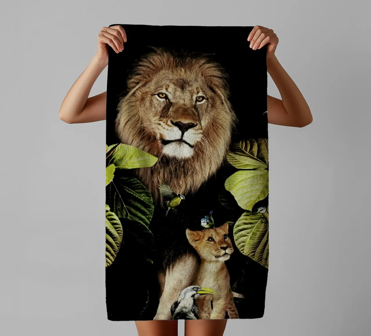 Lion And Cub 2 asciugamano da bagno da Wouter Rikken
