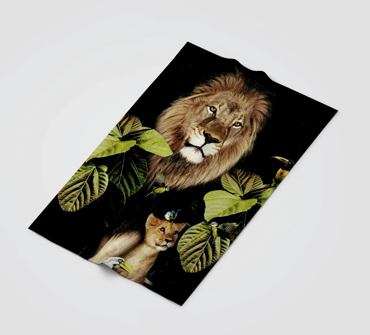 Lion And Cub 2 coperta in pile da Wouter Rikken