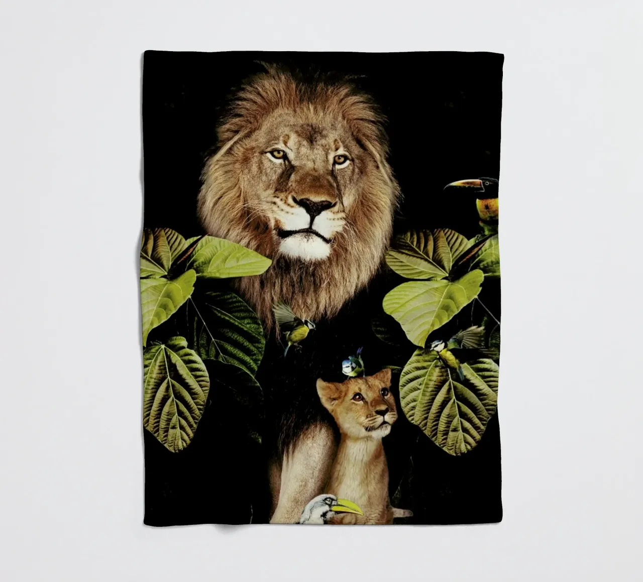 Lion And Cub 2 coperta in pile da Wouter Rikken