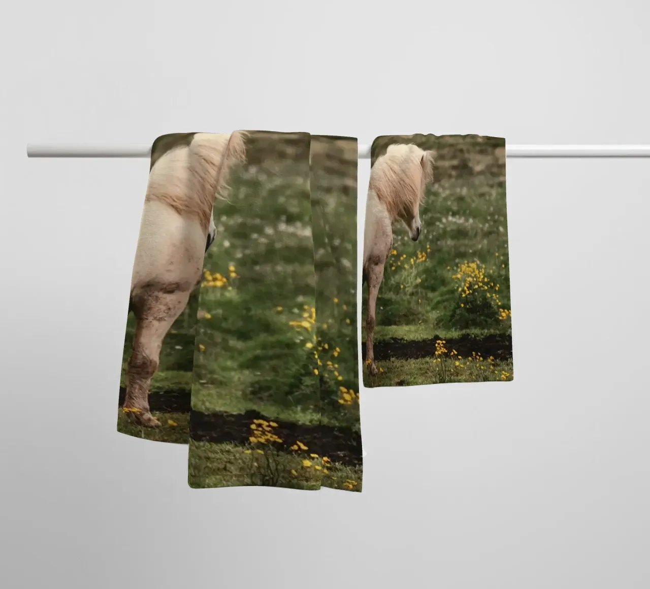 meadow horse in field towel by Horsire