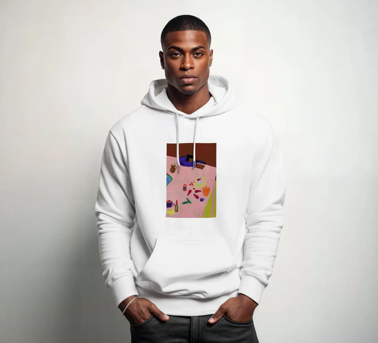 Resting on a Table felpa con cappuccio da Nudes and Croissants